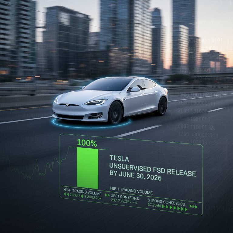 The Countdown Begins: Prediction Markets Declare Unsupervised FSD Inevitable by Mid-2026, Ushering in a New Era of Autonomy