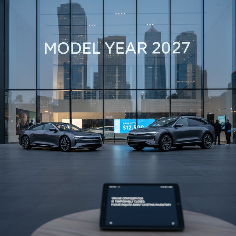 Lucid Hits the Reset Button: Configurator Closure Signals Major 2027 Model Year Overhaul