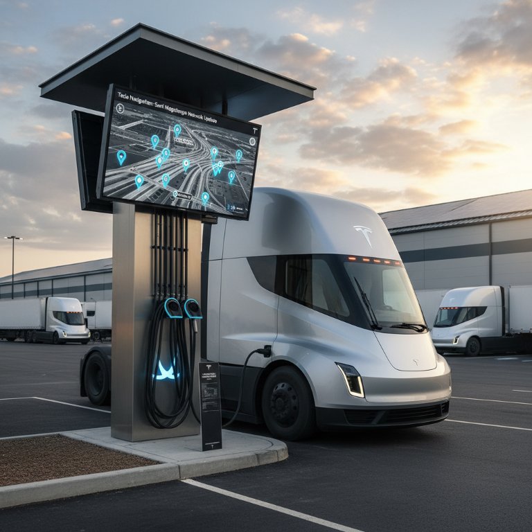 Tesla Activates Megacharger Network on Map, Paving the Way for Imminent Semi Mass Production