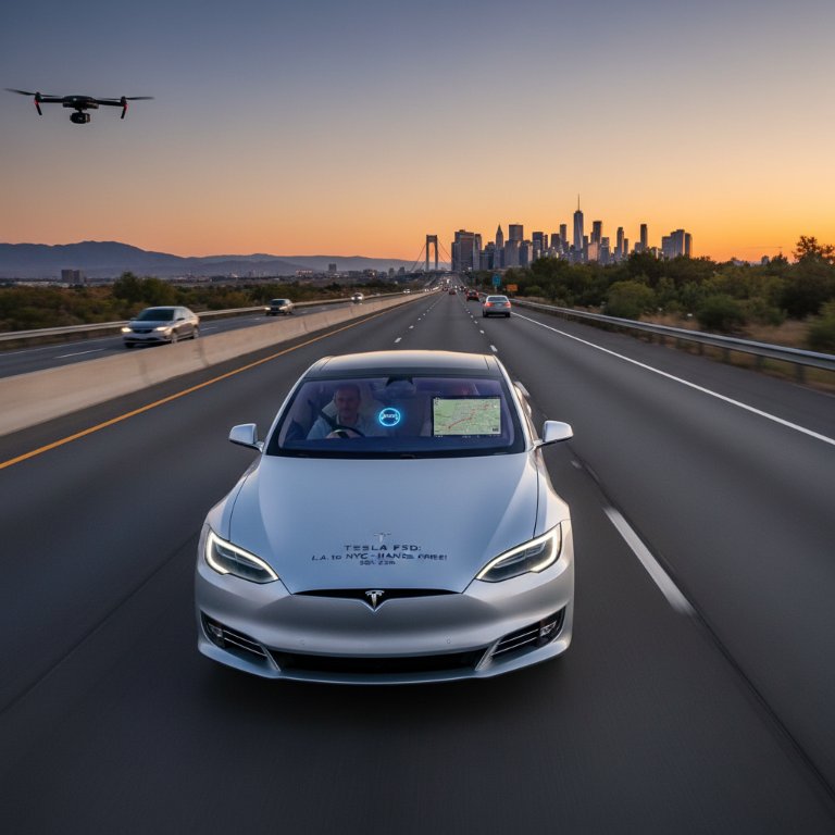 Zero-Disengagement Odyssey: Tesla's FSD AI Reaches New Heights on Cross-Country Trek