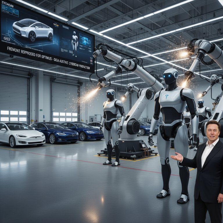 Tesla's Bold Bet: Model S & X Sunset as Fremont Pivots to Optimus, Cybercab Accelerates