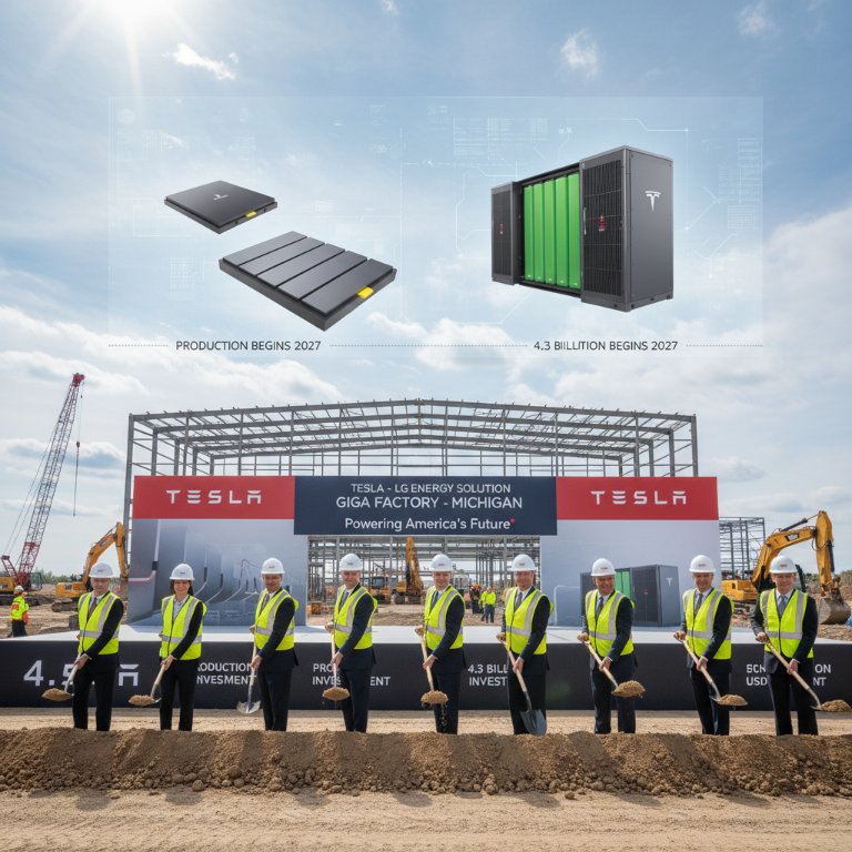 Tesla and LG Energy Solution Supercharge US Grid with $4.3 Billion LFP Battery Gigafactory