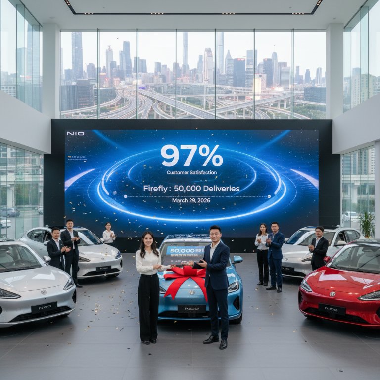 NIO's Firefly Ignites Compact EV Market, Surpassing 50,000 Deliveries in a Defining Triumph