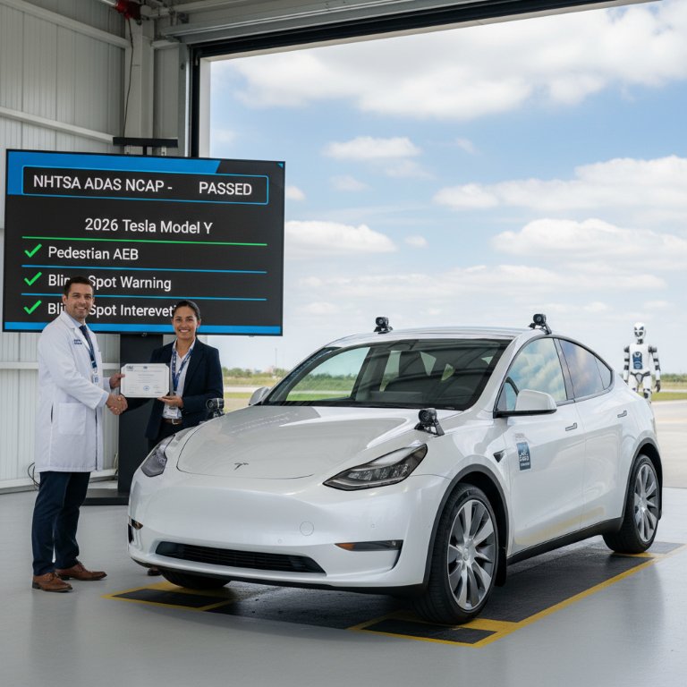 Tesla Model Y Dominates: First Vehicle to Ace NHTSA's Groundbreaking New ADAS Safety Tests