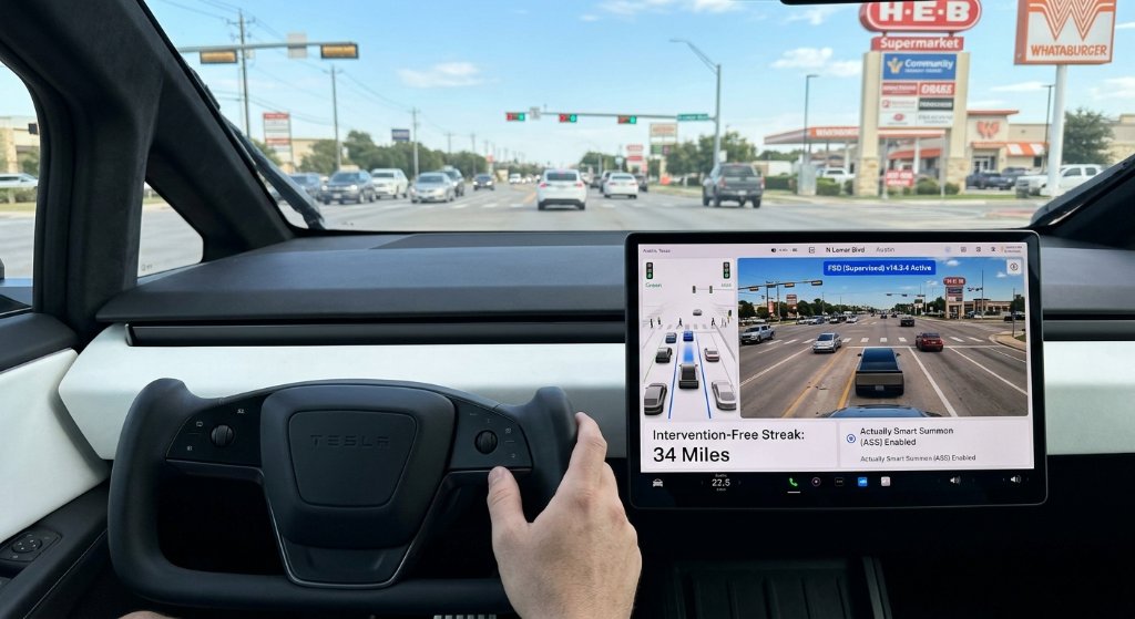Tesla Unleashes FSD v14.3.4 Second Wave: AI4 Supremacy, Cybertruck Smart Summon, and the Gamification of Safety
