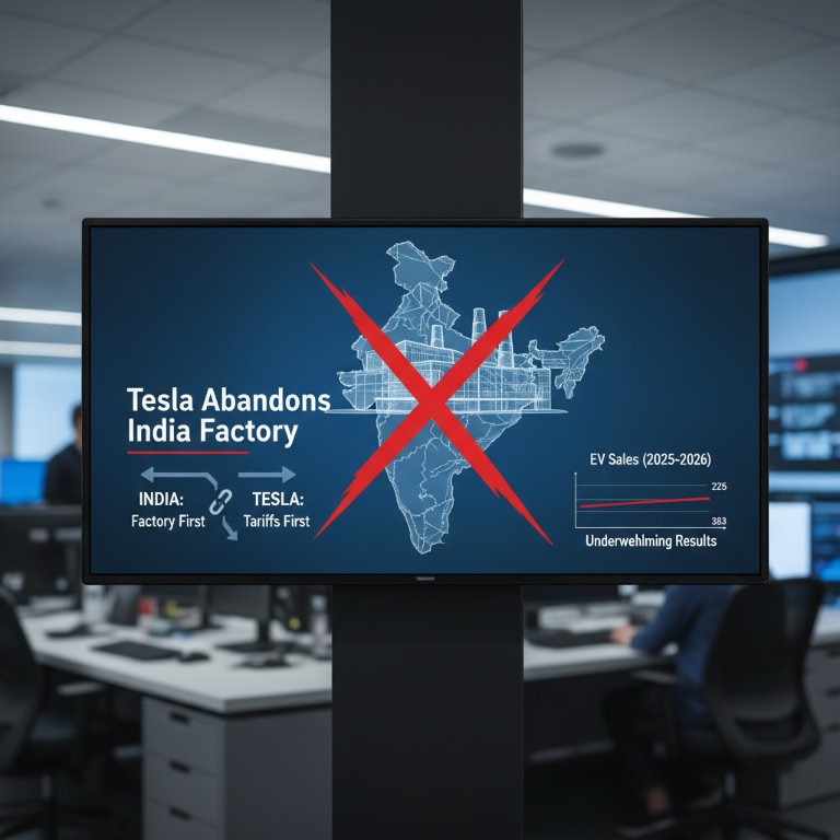 Tesla's India Ambitions Crash: Tariff Standoff Ends Decade-Long Dream and Factory Hopes