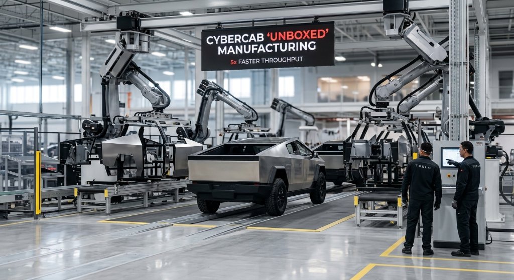 Death of the Assembly Line: Tesla's Unboxed Cybercab Production Shatters Manufacturing Rules With a 5x Speed Leap