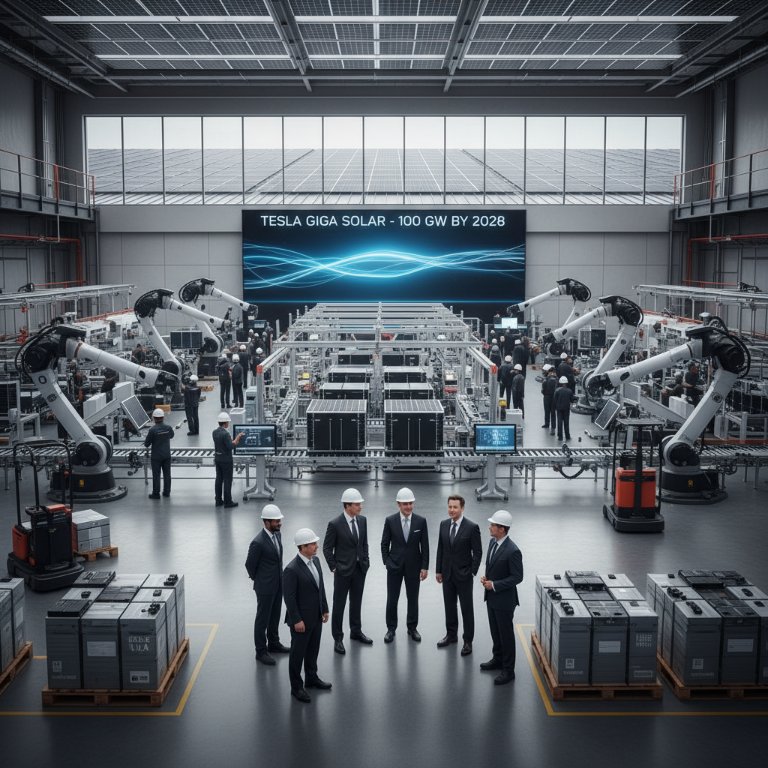 Tesla Unleashes Ambitious 100 GW Solar Manufacturing Drive, Signaling Major US Renewable Shift by 2028