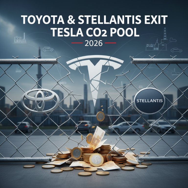 Tesla's European Credit Bonanza Ends: Toyota and Stellantis Exit Emissions Pool for 2026