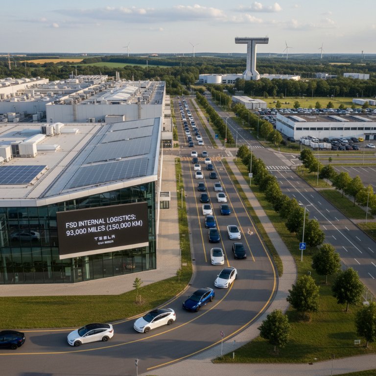 Giga Berlin's Covert FSD Lab: Tesla's 93,000-Mile Autonomous Logistics Masterclass Redefines Factory Efficiency