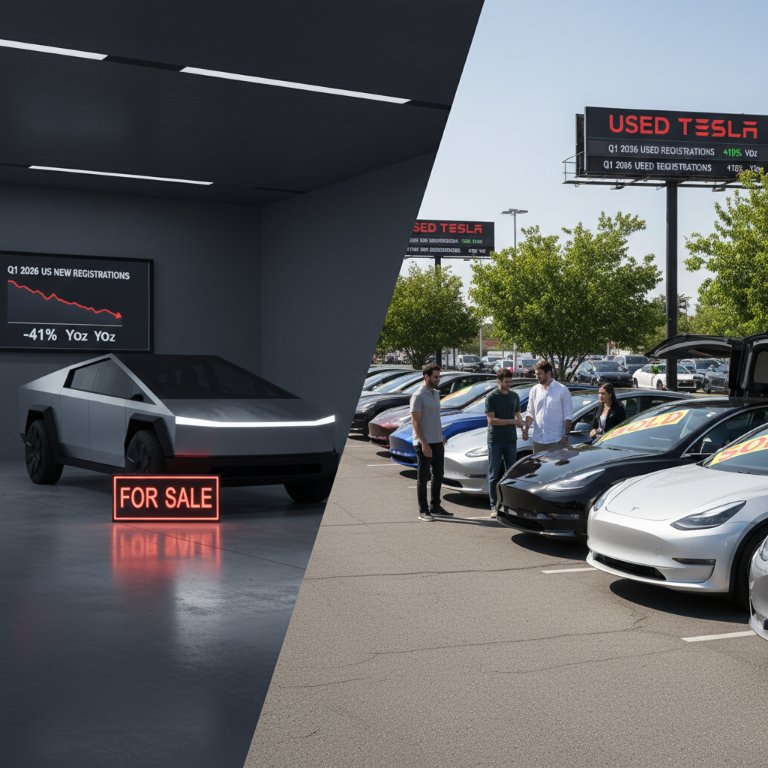 Tesla's Q1 2026 Conundrum: New Registrations Plummet, Cybertruck Takes a Hit, While Used Market Thrives