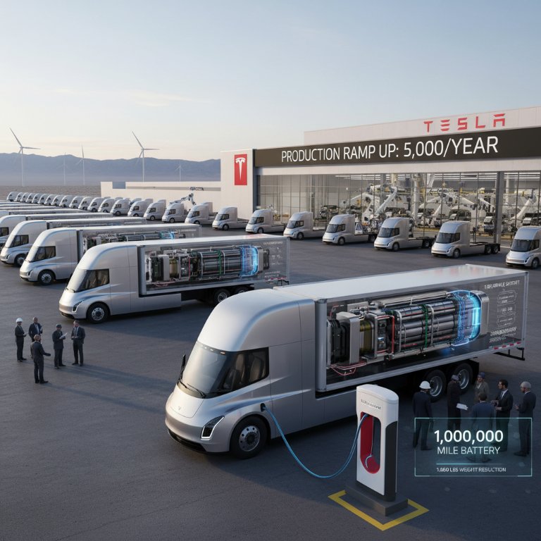 Tesla Semi Charges Ahead: Million-Mile Battery and Megawatt Charging Signal Commercial EV Revolution