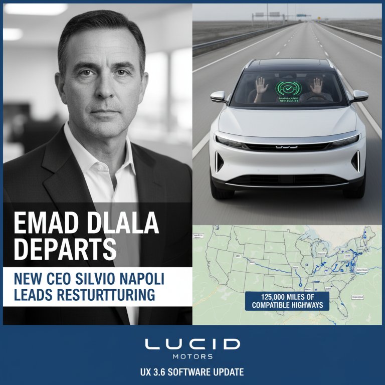 Lucid Motors Charts New Course: Engineering Leadership Pivots as Gravity Gains Hands-Free Drive