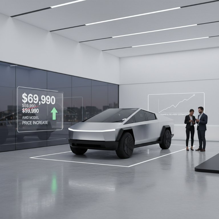 Tesla's Cybertruck AWD Price Soars by 17% as Demand Overwhelms Production