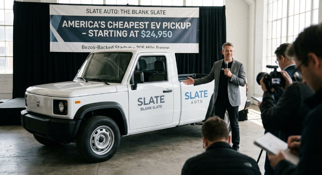 Slate Auto’s $24,950 'Blank Slate' Challenges the EV Elite with Low-Tech, High-Customization Pickup