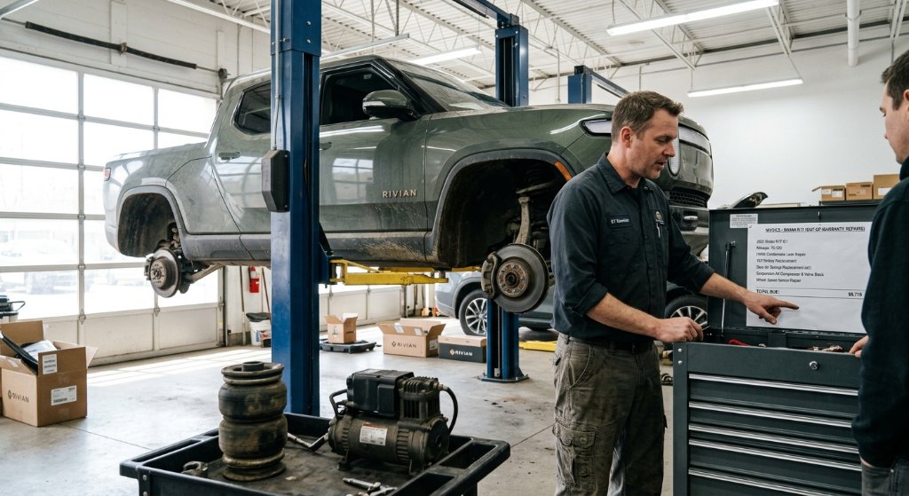 The $8,700 Reality Check: Out-of-Warranty Rivian R1T Repair Bill Exposes the High Cost of Early EV Adoption
