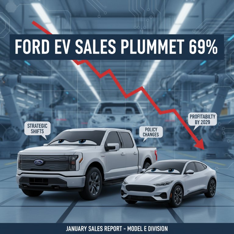 Red Lights Flashing: Ford's 69% EV Sales Plunge Signals Major Course Correction for Model e