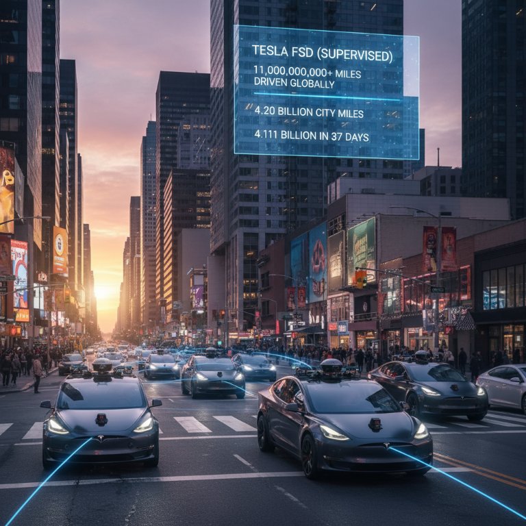 Tesla's FSD (Supervised) Fleet Shatters Mileage Records, Accelerating Autonomous Future