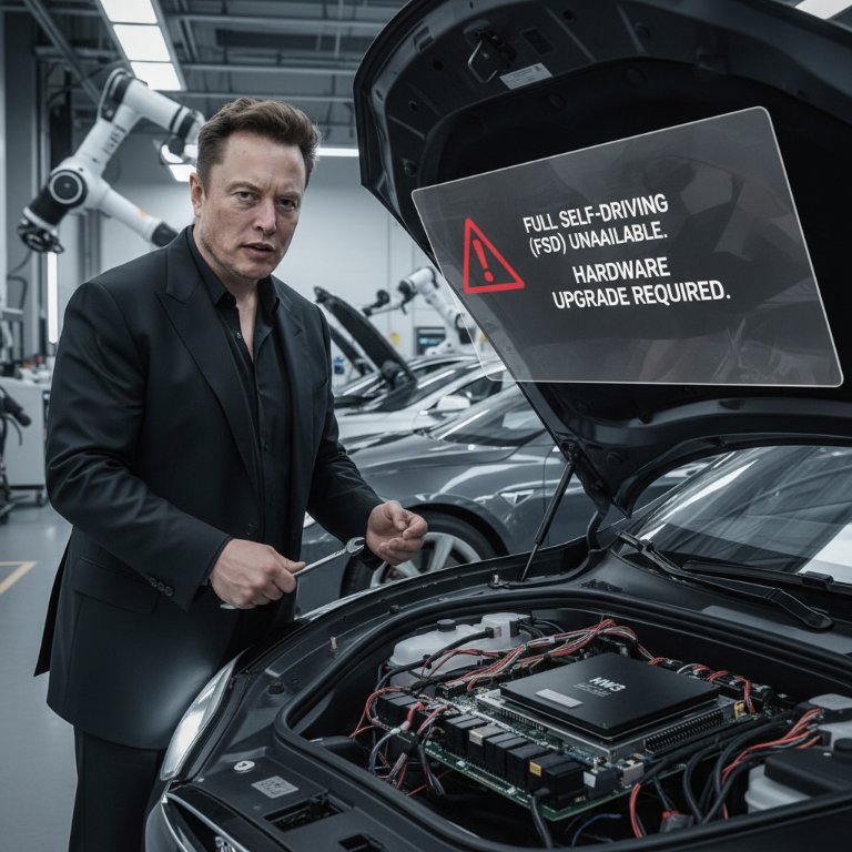 Musk's Hard Truth: Tesla Hardware 3 Owners Face 'Painful' FSD Upgrade Imperative