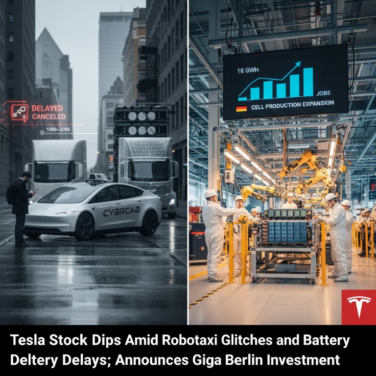 Tesla Navigates Dual Crossroads: Robotaxi Stumbles While Grünheide Powers Up Battery Production