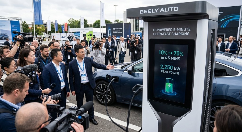 Geely Unleashes 2.25 MW Charging to Deliver a 4.5-Minute EV Top-Up