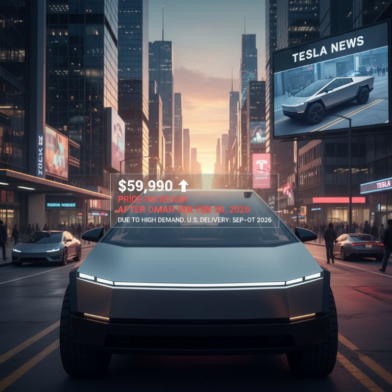 Tesla Hikes Cybertruck Dual Motor Price as Demand Soars, Deliveries Extend