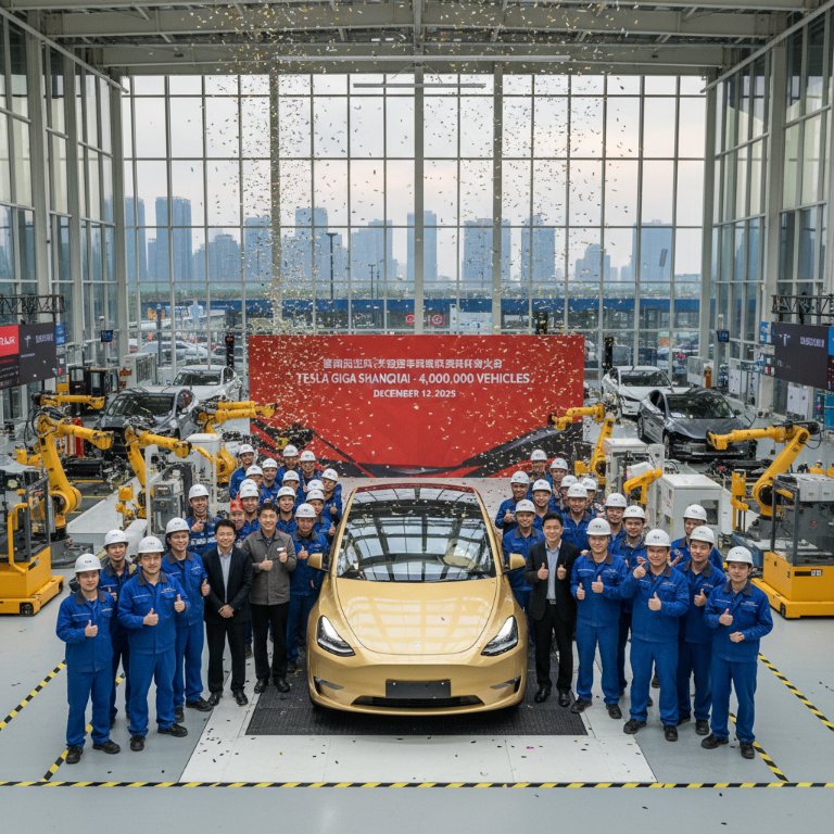 Tesla's Gigafactory Shanghai Blazes Past 4 Million Vehicles: A New Benchmark for EV Production Dominance