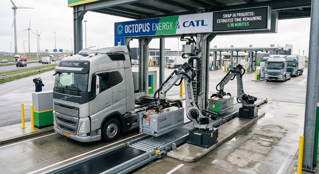 Swaptopus Is Here: Octopus and CATL Join Forces to Solve Europe’s Biggest Electric Truck Problem