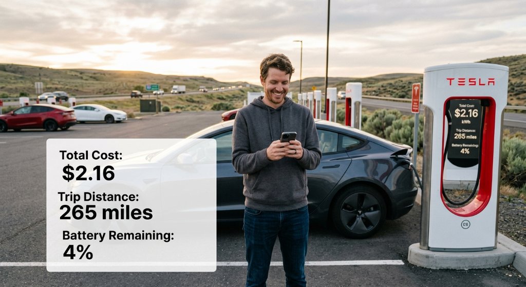 265 Miles for $2.16: How One Tesla Model 3 Owner Just Rewrote the Road Trip Playbook