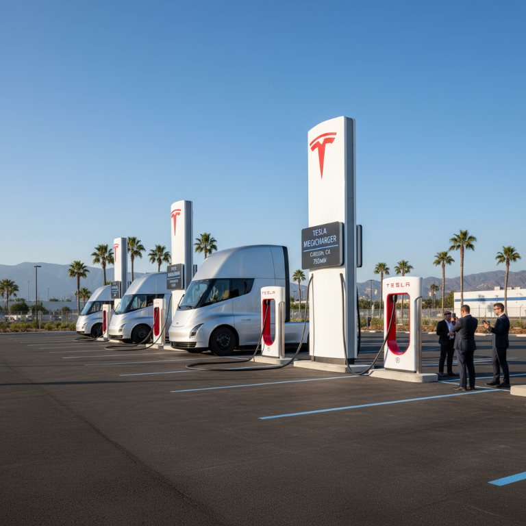 Tesla Unleashes First Public Megacharger: The Critical Infrastructure Ignition for Semi Adoption