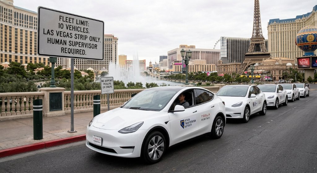 Reality Check in Vegas: Regulators Slash Tesla's 5,000-Vehicle Robotaxi Ambitions to a Tiny Fleet of 10