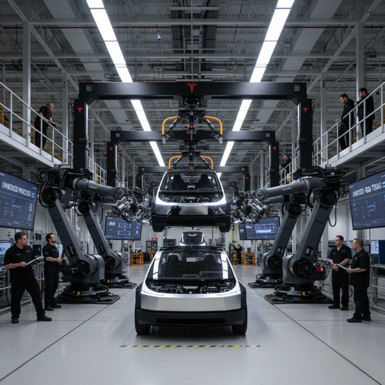 Tesla's 'Unboxed Process' Unleashes a Manufacturing Revolution at Gigafactory Texas, Halving Production Costs