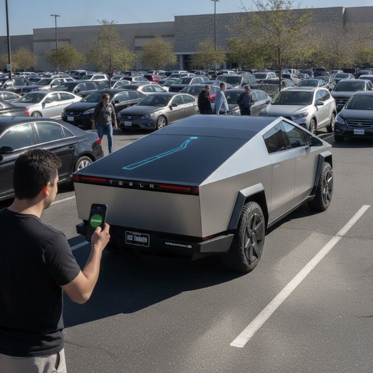 Cybertruck Unleashes 'Actually Smart Summon,' Redefining Large EV Convenience and FSD's Practicality