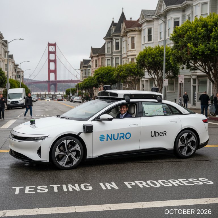 Lucid, Nuro, Uber Alliance Accelerates: Executive Ride Confirms Robotaxi Readiness for 2026 Launch