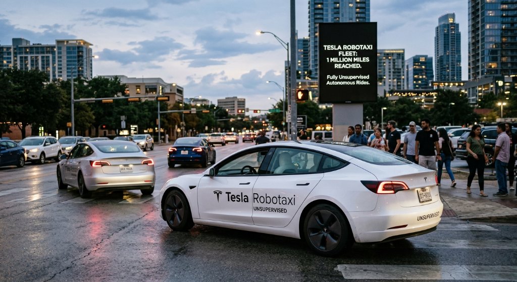 Tesla’s Driverless Gamble Pays Off: Robotaxi Fleet Blows Past 1 Million Unsupervised Miles