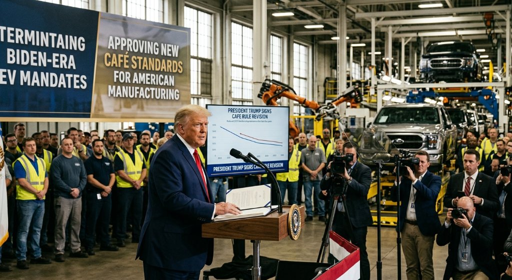 Detroit’s Great Regulatory Escape: Trump Slashes CAFE Standards to 34.5 MPG in Historic Blow to EV Push