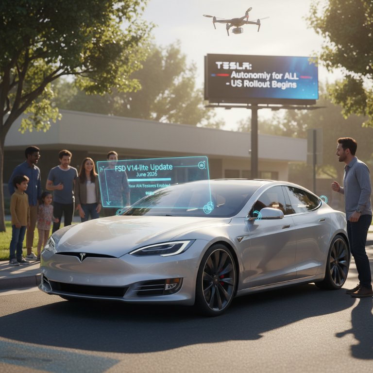 Tesla's V14-lite: Bringing Next-Gen AI Driving to Millions of Older EVs