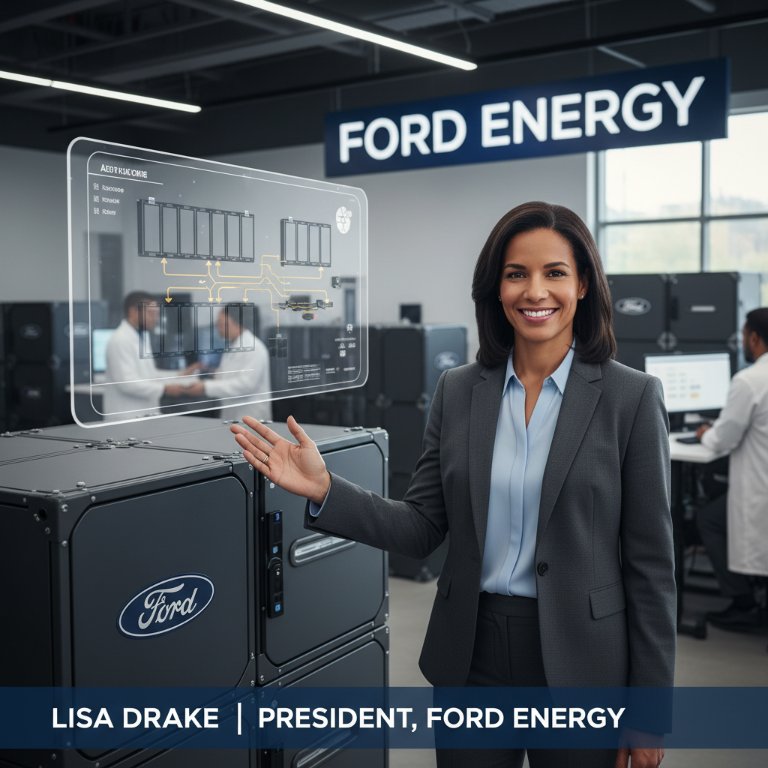 Ford Unleashes New Energy Division: Lisa Drake to Spearhead Battery Storage Revolution