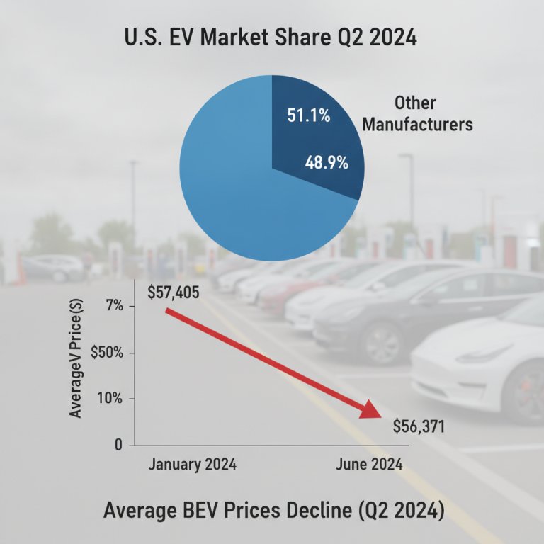 The Great Rebalancing: Tesla Loses Majority U.S. EV Share as Price Wars Intensify