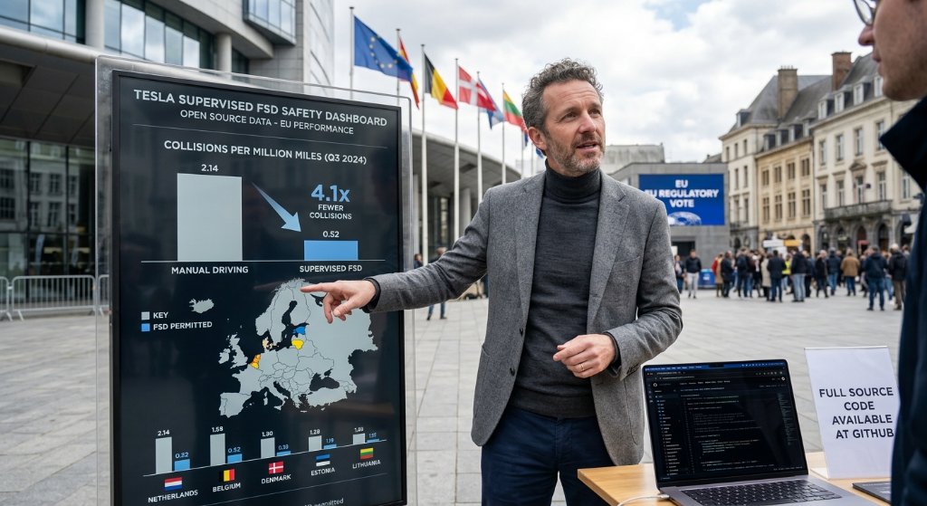 Tesla Fires Statistical Broadside at EU Regulators: Open-Sources FSD Safety Data to Force Continental Approval