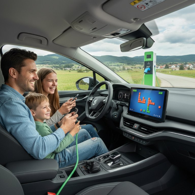 Škoda Levels Up EV Experience with AirConsole In-Car Gaming Partnership