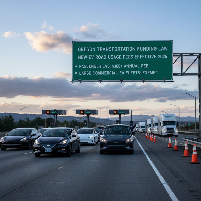 Oregon's New EV Road Tax: Individual Owners Hit Hard, Corporate Fleets Get a Free Pass