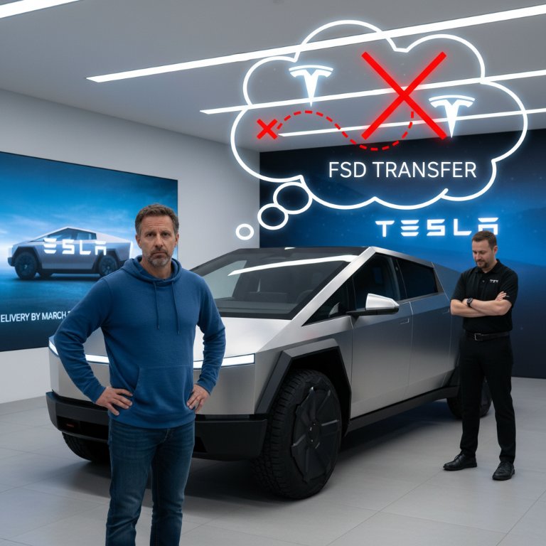 Tesla's FSD Transfer Reversal Sparks 'Bait-and-Switch' Outcry, Leaving Cybertruck Buyers Stranded
