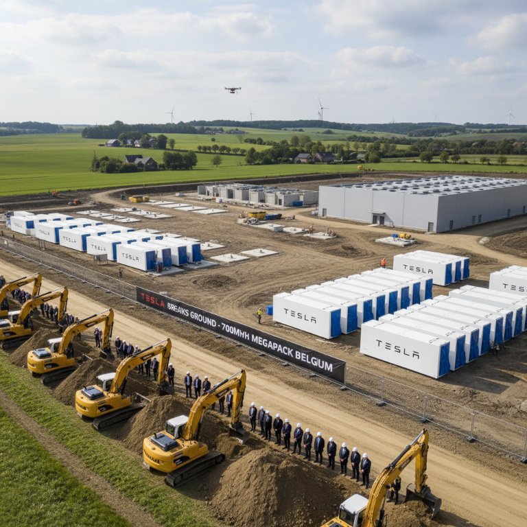 Tesla Unleashes 700MWh Megapack 3 Titan in Belgium, Revolutionizing European Grid Stability