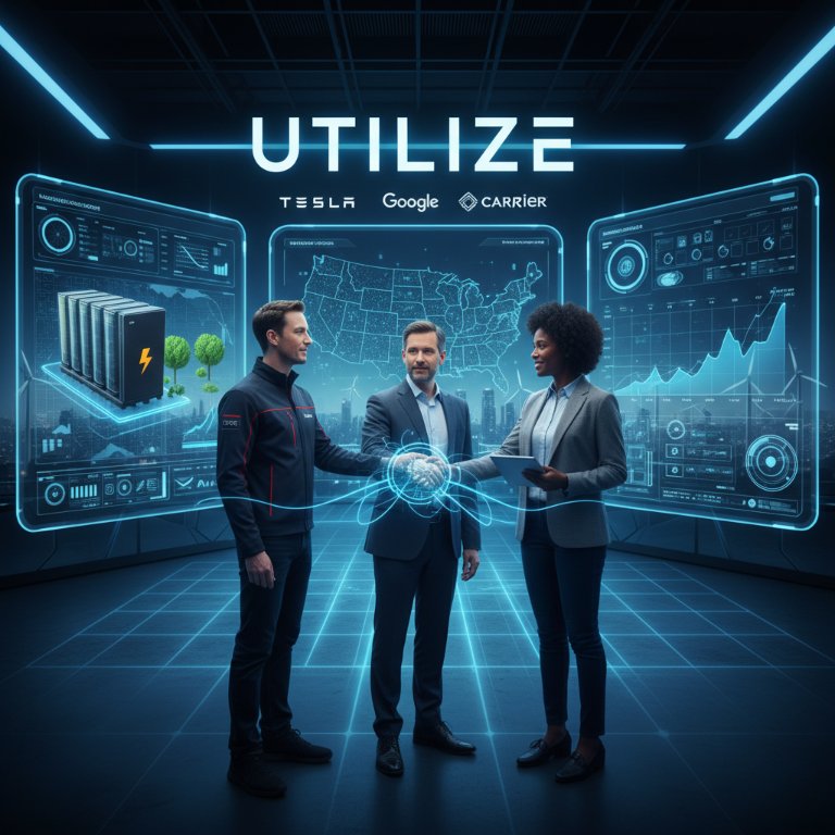 Tesla, Google, Carrier Forge 'Utilize' Coalition: A $100 Billion Bid to Revolutionize the U.S. Power Grid
