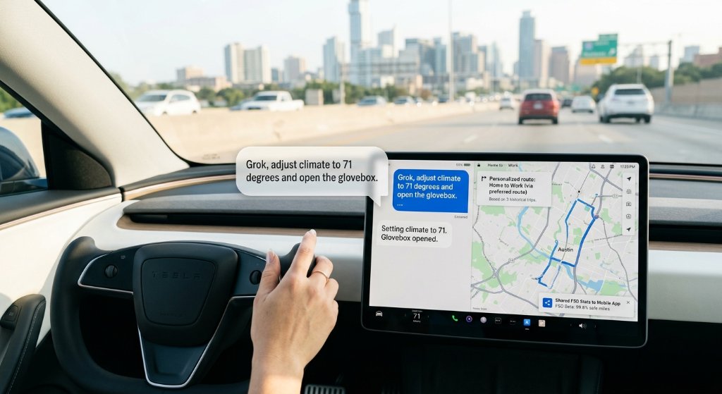 Tesla’s 2026 Summer Update Unleashes Grok-Powered Vehicle Control and FSD Stat-Sharing, Redefining the Software-Defined Car
