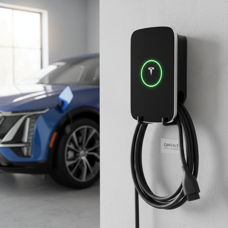 EV 'Life Hack' Uncovered: How One Lyriq Owner Scored a Free 60-Amp Tesla Charger Install Through Qmerit