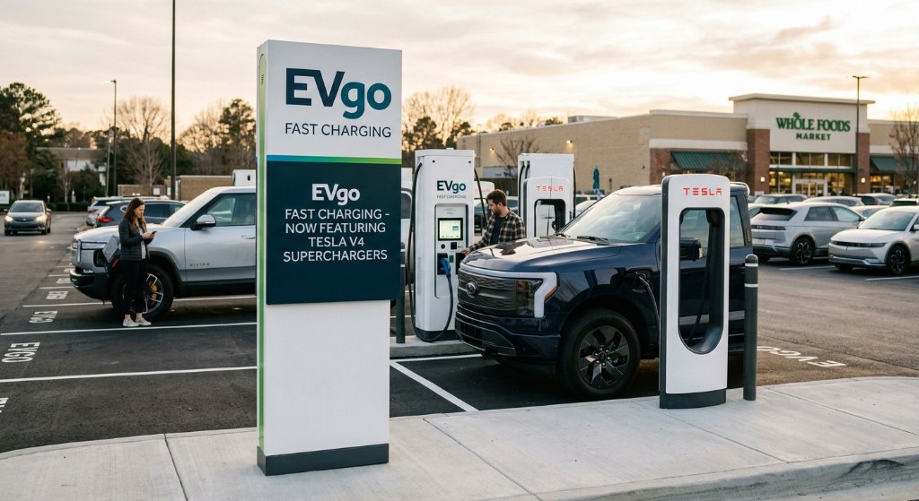 Tesla Wins the Plug War: EVgo to Deploy Hundreds of 500-kW Co-Branded Superchargers in Massive NACS Victory