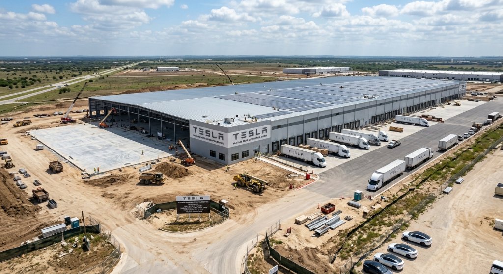 Tesla Expands Texas Empire With Massive New Mustang Ridge Logistics Hub