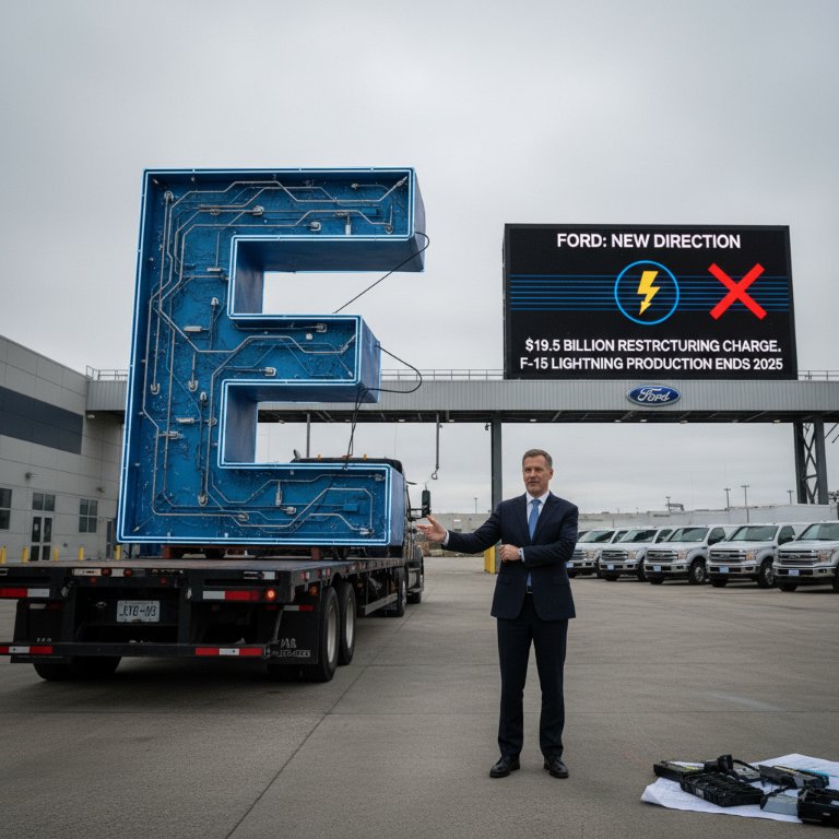 Ford Halts F-150 Lightning Production, Recharges EV Strategy with $19.5 Billion Restructuring